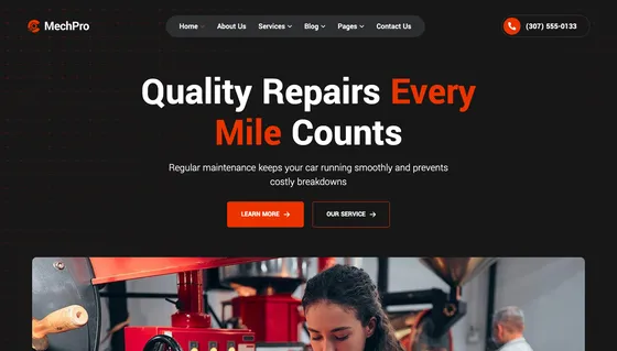 Reference example for the $5,000 tier: a simple single-message homepage